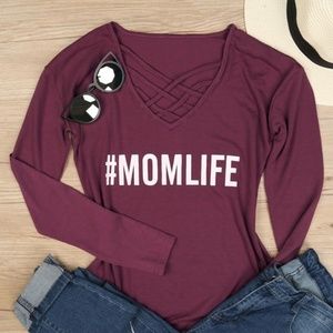 NWOT #MOMLIFE Long Sleeve Shirt (Shirt Only)